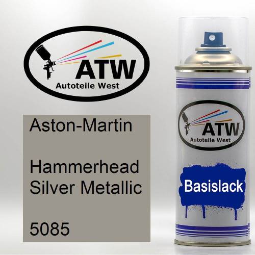 Aston-Martin, Hammerhead Silver Metallic, 5085: 400ml Sprühdose, von ATW Autoteile West.